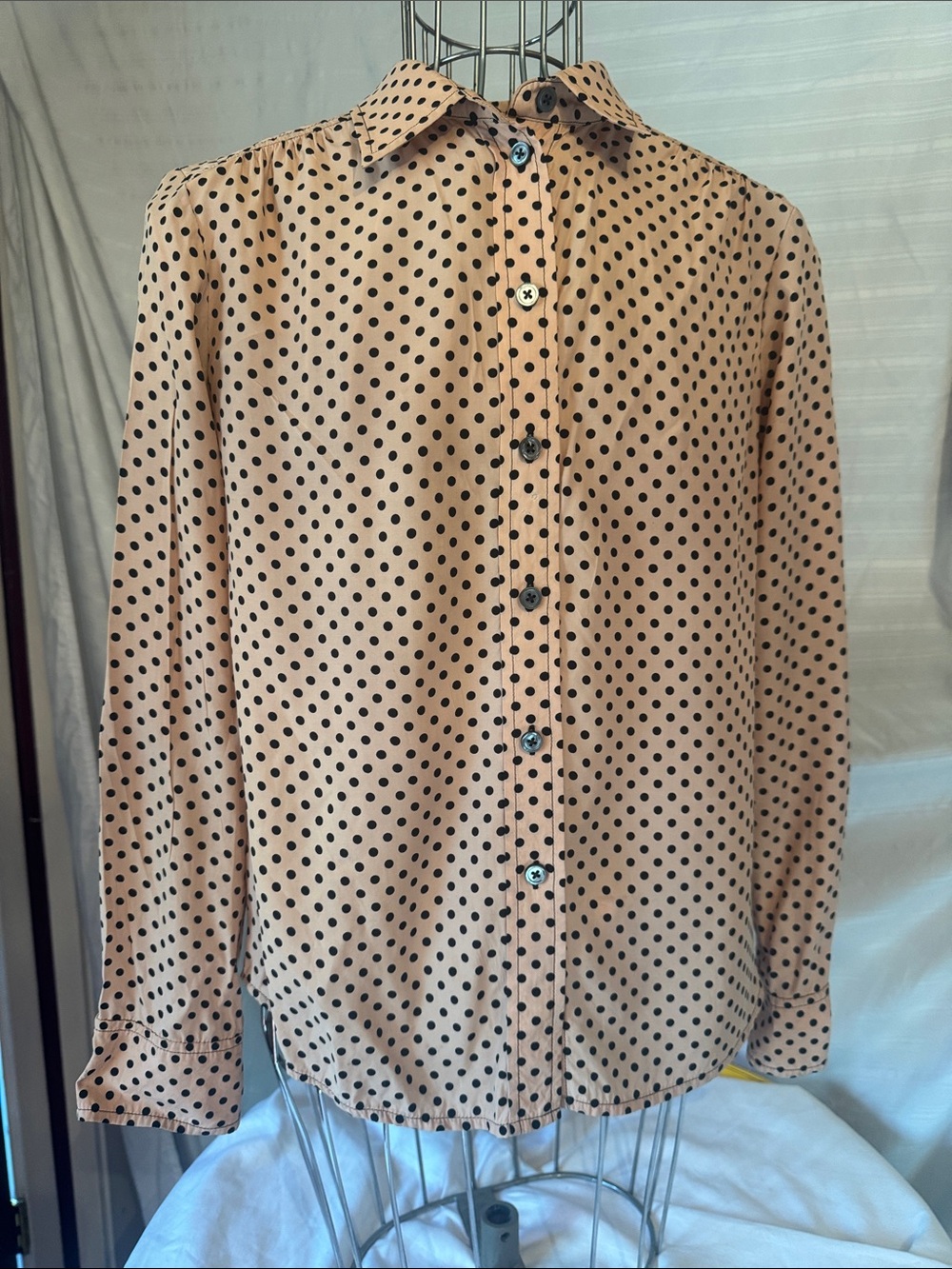 Marc Jacob’s Classic Polka Dot Button-Up Shirt, Size 6